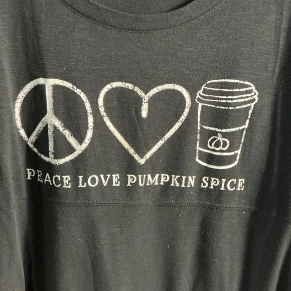 🔵 Maurices Peace Love Pumpkin Spice Long Sleeve Top - Picture 5 of 5